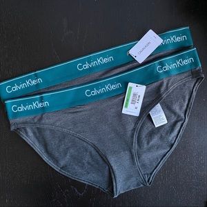 🦚 New Calvin Klein Women's Modern Cotton Bikini Underwear (x 2)